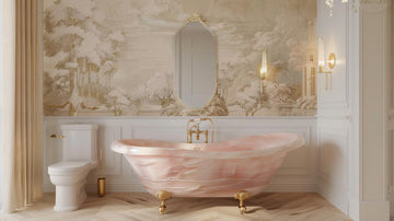 Pink Onyx Marble Bathtub