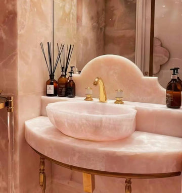 Pink Quartz Marble Basin