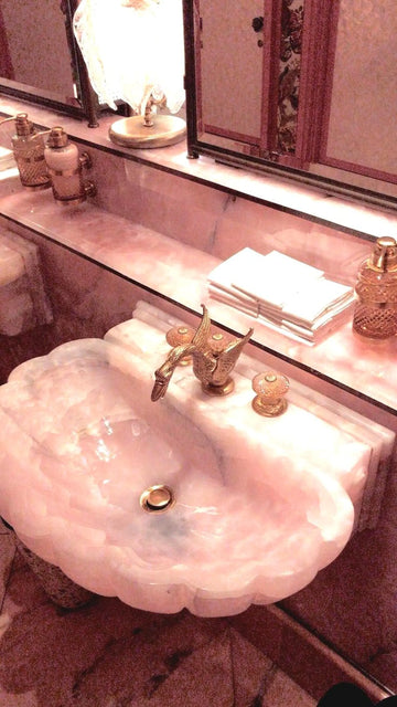 Pink Quartz Swan Onyx Basin