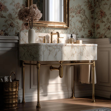 White Carrara Bathroom Vanity Basin